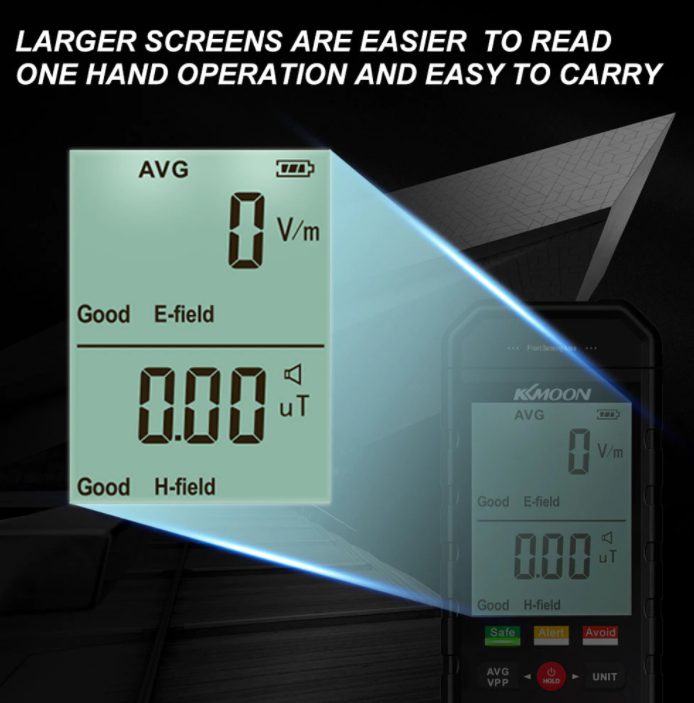 EMF Tester Meter Electromagnetic Radiation Electric & Magnetic Detector Reader