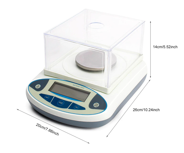 Electronic Scales 3000g Lab Balance 3kg x 0.01g Precision  Analytical Weighing
