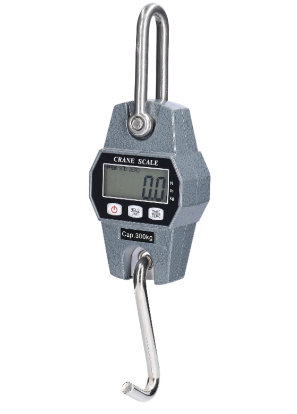 Crane Scale 300kg x 0.1kg Hanging Grey Mini Portable LCD Digital Electronic
