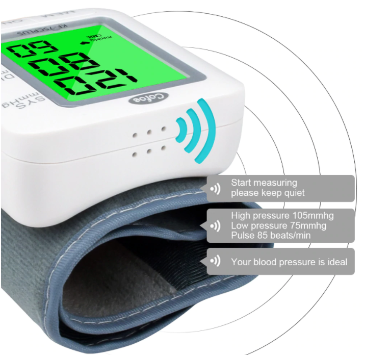 Blood Pressure Monitor Automatic Wrist Pulse Gauge Meter BP Heart Beat Rate