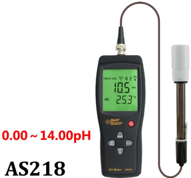 pH Temp Meter Tester Monitor LCD Measure Instrument Water Smart Sensor Kit AS218