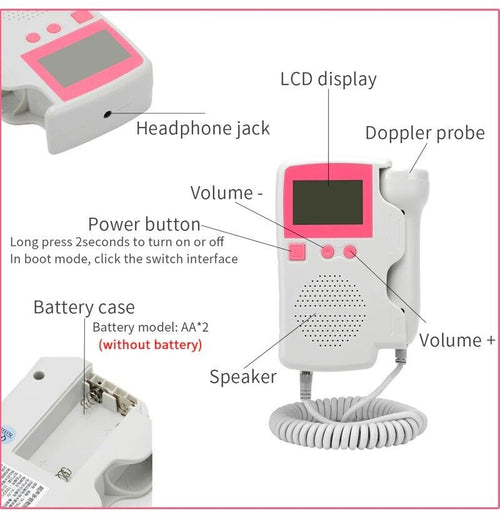 Fetal Doppler Baby Monitor Doppler for Pregnant Women No Radiation