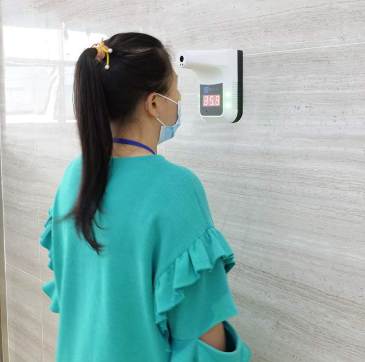 Wall Mounted Digital Thermometer Non-contact Temperature With Alarm & USB K3