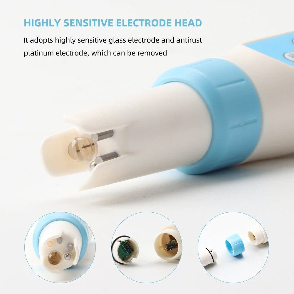 PH EC TEMP Tester Meter 3 in 1 Smart Bluetooth Data Logger Waterproof IP67