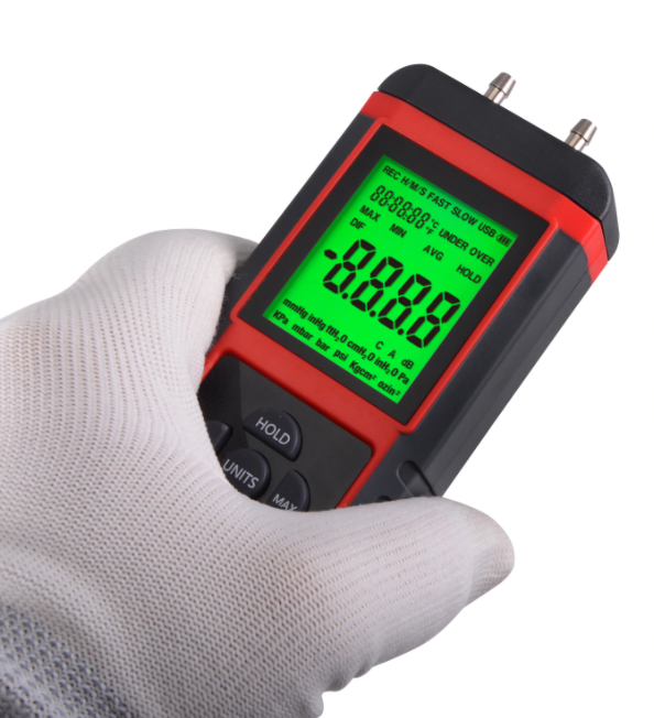 Digital Manometer Differential Air Pressure Meter ±2.999Psi Gauge High KPA  AUS