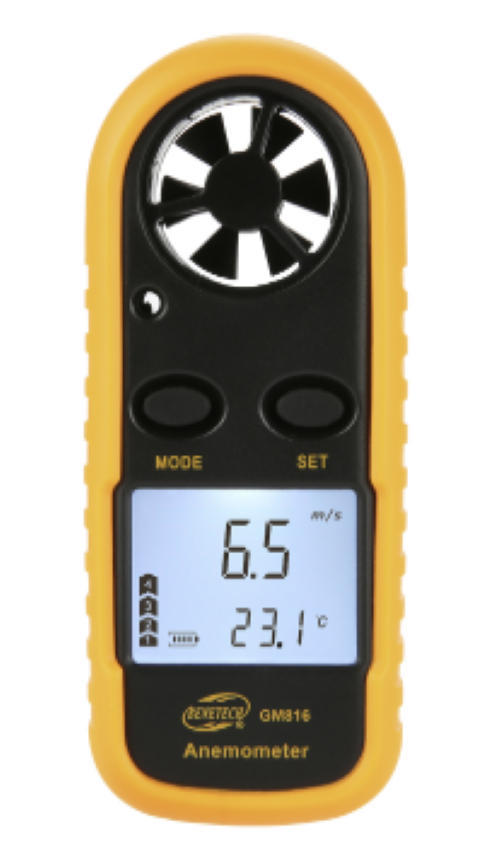 Anemometer Wind Digital Speed Temperature Meter Air Flow Gauge LCD GM816
