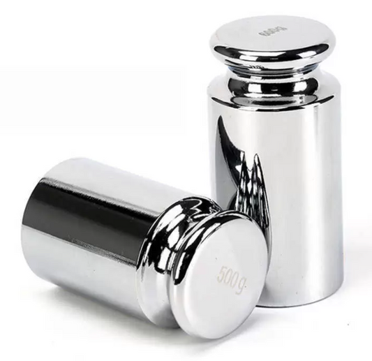 Calibration Weight 500g x 2 Precision Chrome Plated Steel for Balance Scales