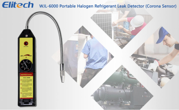 Leak Detector Refrigerant Hvac Halogen Gas Freon Sensor High Accuracy Eletech