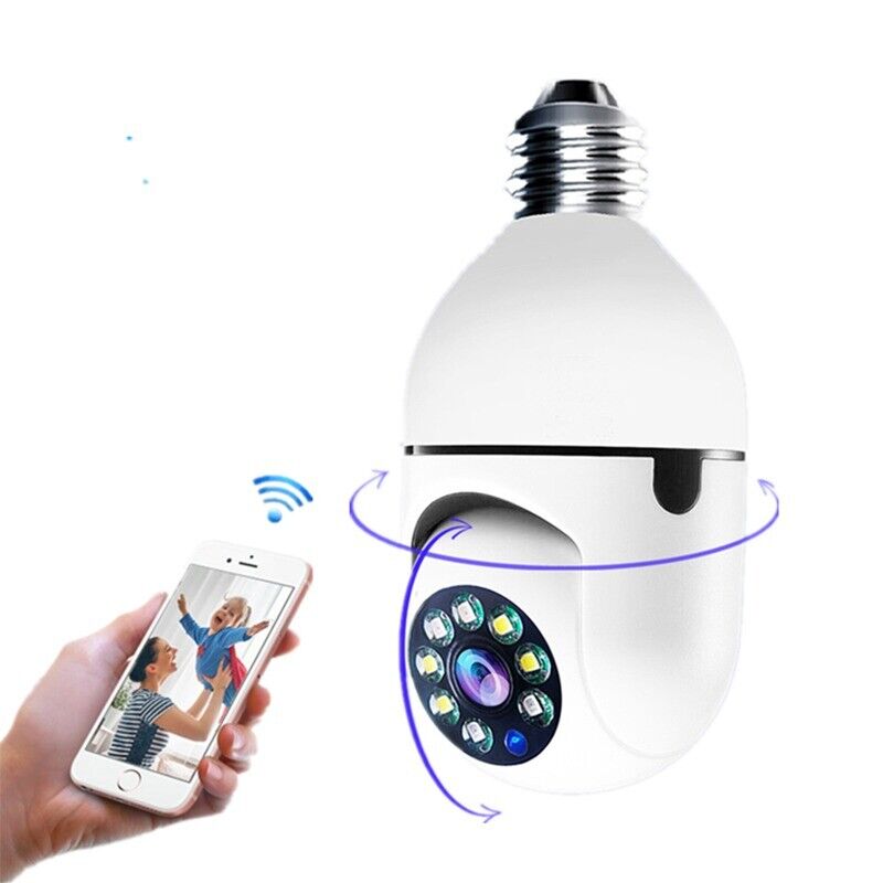 Wireless Light Bulb Cam Full HD 1080P IP Camera E27 Home Security Lamp Cam