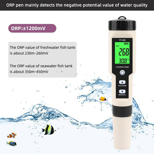 Hydrogen H2 pH ORP Redox Temperature  Meter Analyzer Water Tester