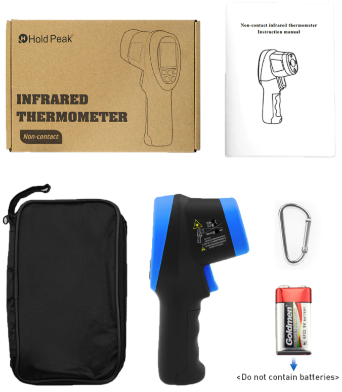 Infrared Thermometer -50-1800℃ Pyrometer IR Temperature Gun Noncontact HP-1800
