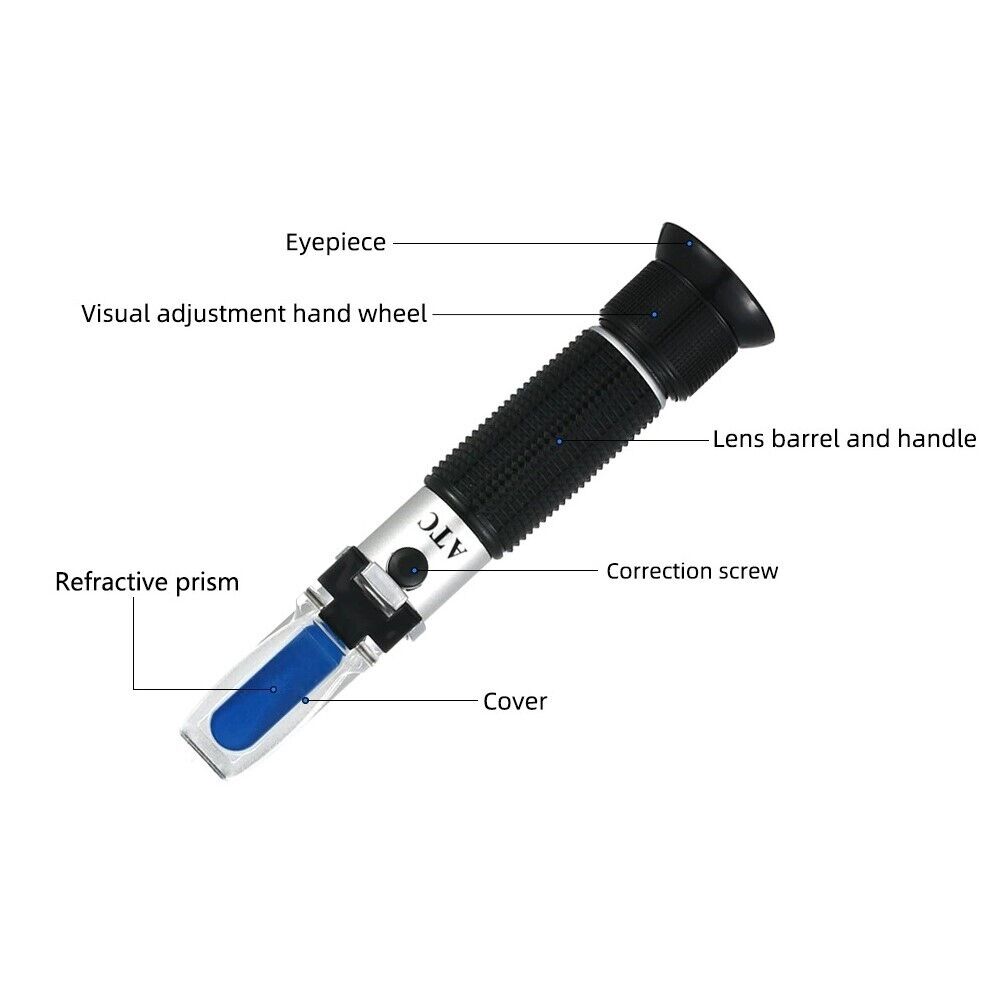 Salinity Brix SG Refractometer 0-10% Brix / 0-100% Salinity / 1.000-1.070 SG