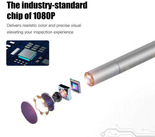 Endoscope Industrial 4.3 Inch LCD Color Screen 1080P with LEDs & 5m Cable WP