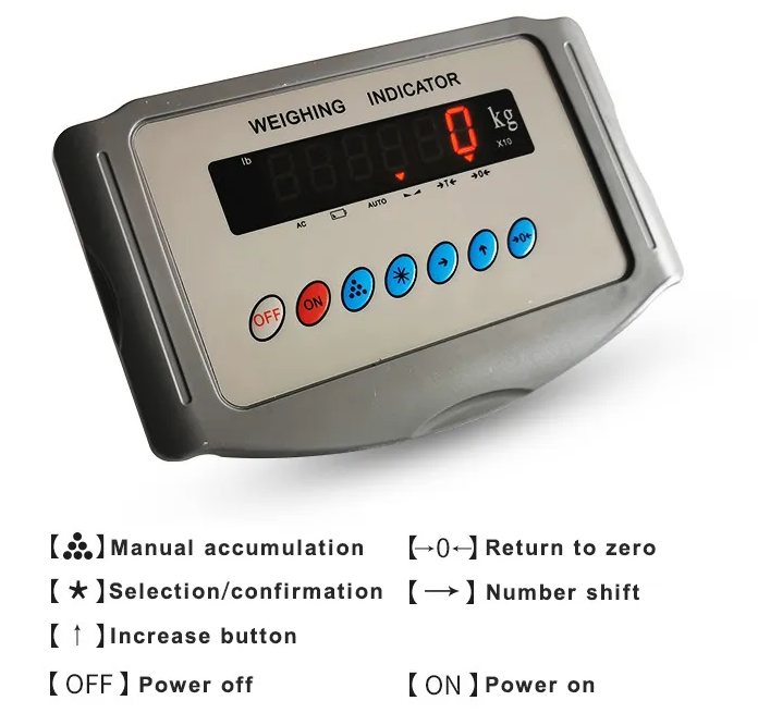 Pallet Scales 2 Ton Weigh Industrial Warehouse Floor Freight Scale LCD