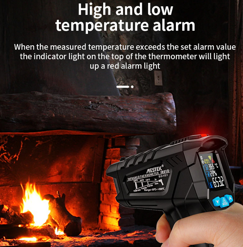 Non Contact -50 to 550°C Humidity Temperature Infrared Thermometer IR Laser Gun