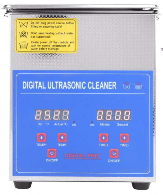 Ultrasonic Cleaner 2L Ultra Sonic Bath Cleaning Timer Heat Digital Stainless