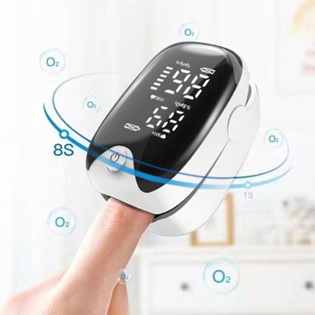 Pulse Oximeter Blood Oxygen Saturation Meter Heart Rate Monitor LED Display