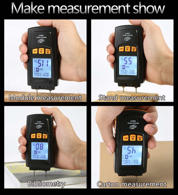 Digital Timber Wood Moisture Meter Measure Damp Detector LCD Tests 0.0-99.0%