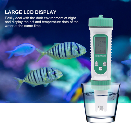 pH EC Conductivity TDS Salinity SG Temp measure 6 in 1 Meter Monitor Tester