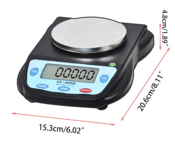 Digital Electronic Scales 600g x 0.01g Balance Weigh LCD Display Lab Industrial
