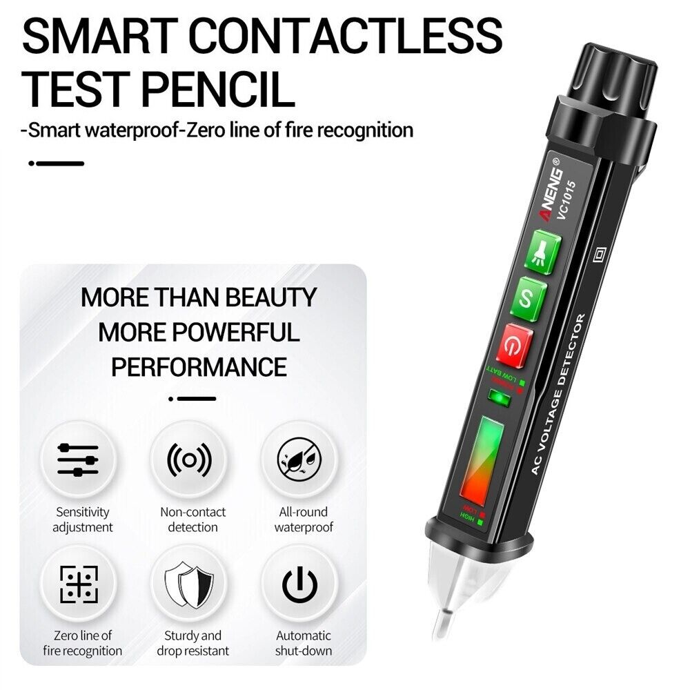 AC Voltage Detector Non Contact Voltage Tester ANENG VC1015 Electric Test Pen