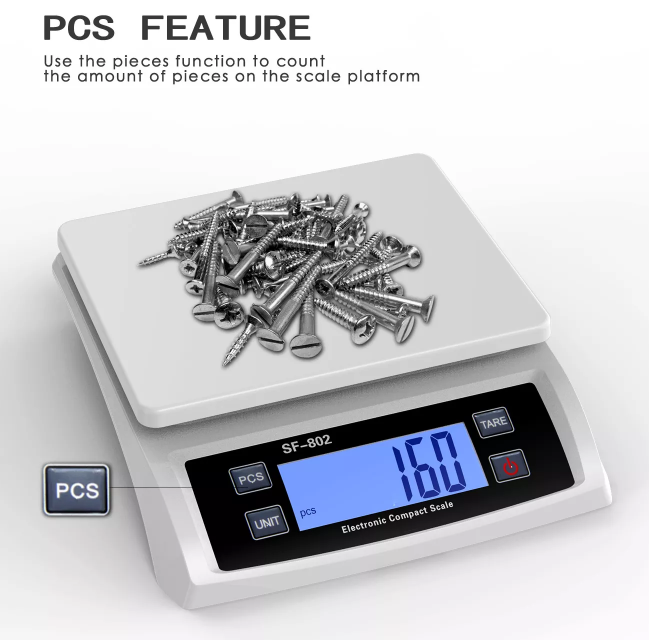 Electronic Digital Scale Balance 30kg x 1g Weighing Counting Stainless Steel Pan
