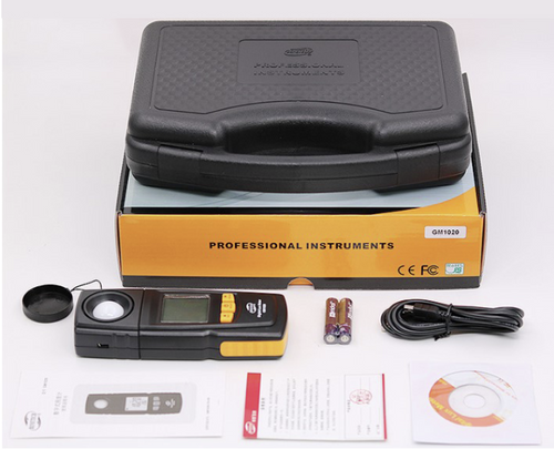 Lux Light Meter Data Logger Digital Handheld Measure Luminometer LCD USB GM1020