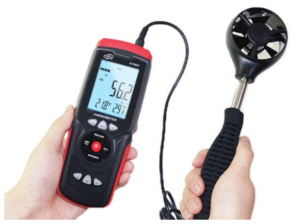 Anemometer Data Logger Wind Speed Air Flow Temperature Meter Tester Measures