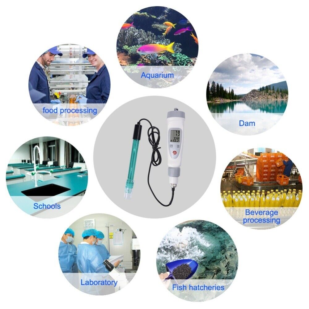PH Meter Portable Digital Water Quality Tester Reader Tests 0-14 PH-20W
