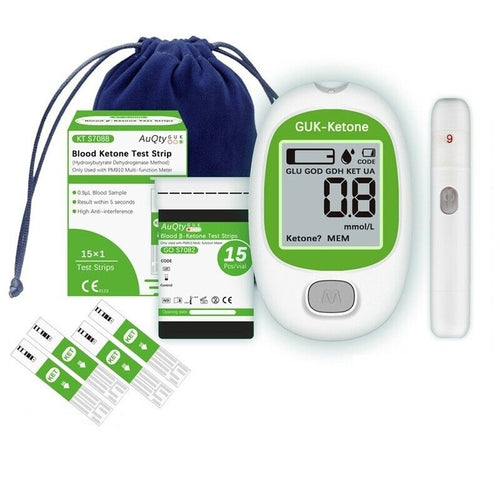 Blood Ketone Meter Monitor  Kit Includes 30 Test Strips And 30 Lancets