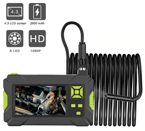 Endoscope Industrial 4.3 Inch LCD Color Screen 5m Cable  1080P with 8 LEDs
