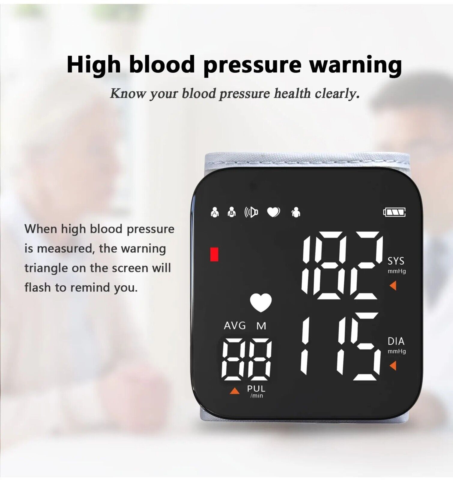 Blood Pressure Measuring Instrument Electronic Sphygmomanometer Wrist Type