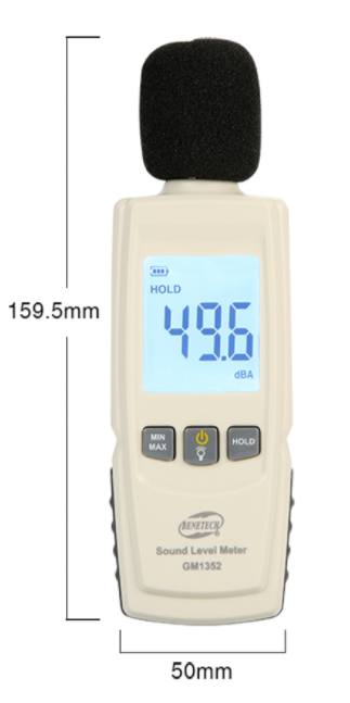 Sound Level Meter Noise Tester 30-130dB Decibel Test Monitor Digital LCD GM1352