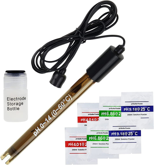PH Electrode 200cm Cable BNC Type Probe with 2M Cable Wide Liquid Application