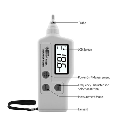 Vibration Meter Tester Analyzer Tests Acceleration Velocity Displacement AS63A