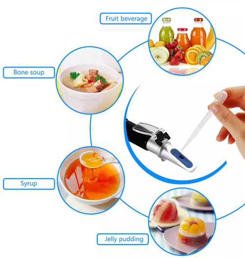 Refractometer 0-90% Brix ATC Handheld Tester for Sugar In Fruit Juice & Honey