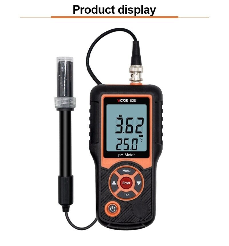 pH Temp Meter Millivolt Tester Monitor LCD Measure Instrument Water test 0-14