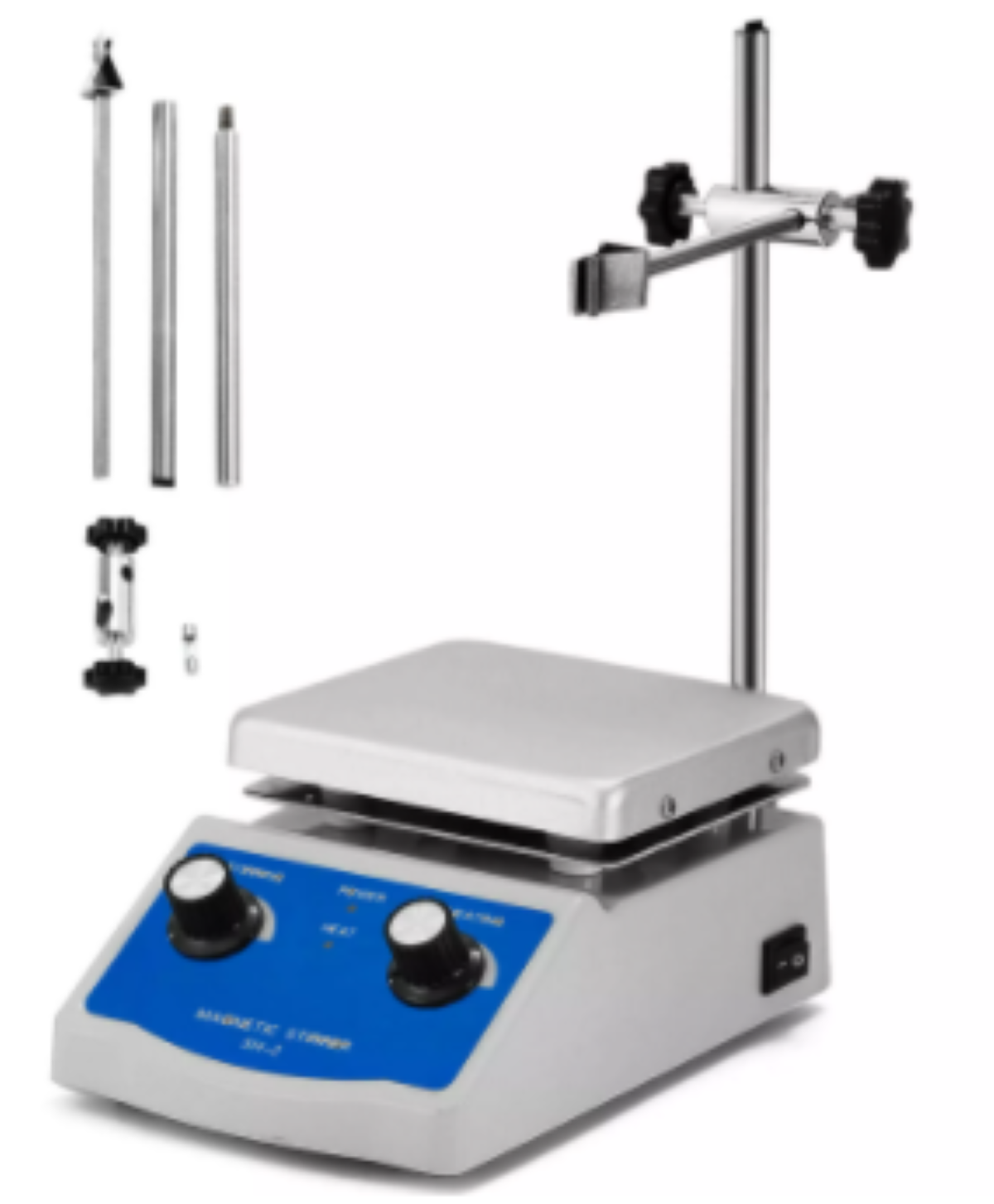 Magnetic Stirrer Hot Plate Stirring 1000ml 0 to 380℃ Dual Control Stir Heat SH-2