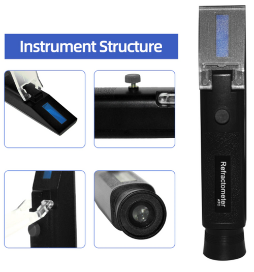 Refractometer Alcohol 0-80% ATC Measures Liquor Wine Spirit Beer Handheld