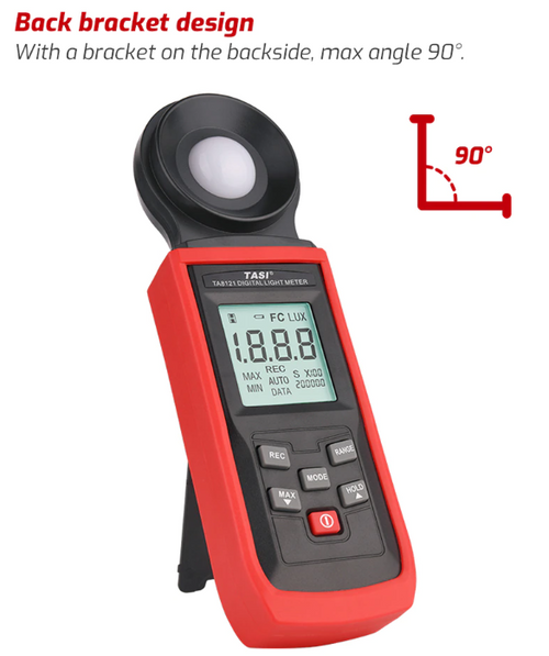 Digital Light Lux Meter Luxmeter 0~200,000 With Selectable Range & Test Sensor