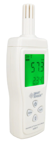 Humidity Temperature Meter Hygrometer Measure Test 5-98%RH Smart Sensor AS817+