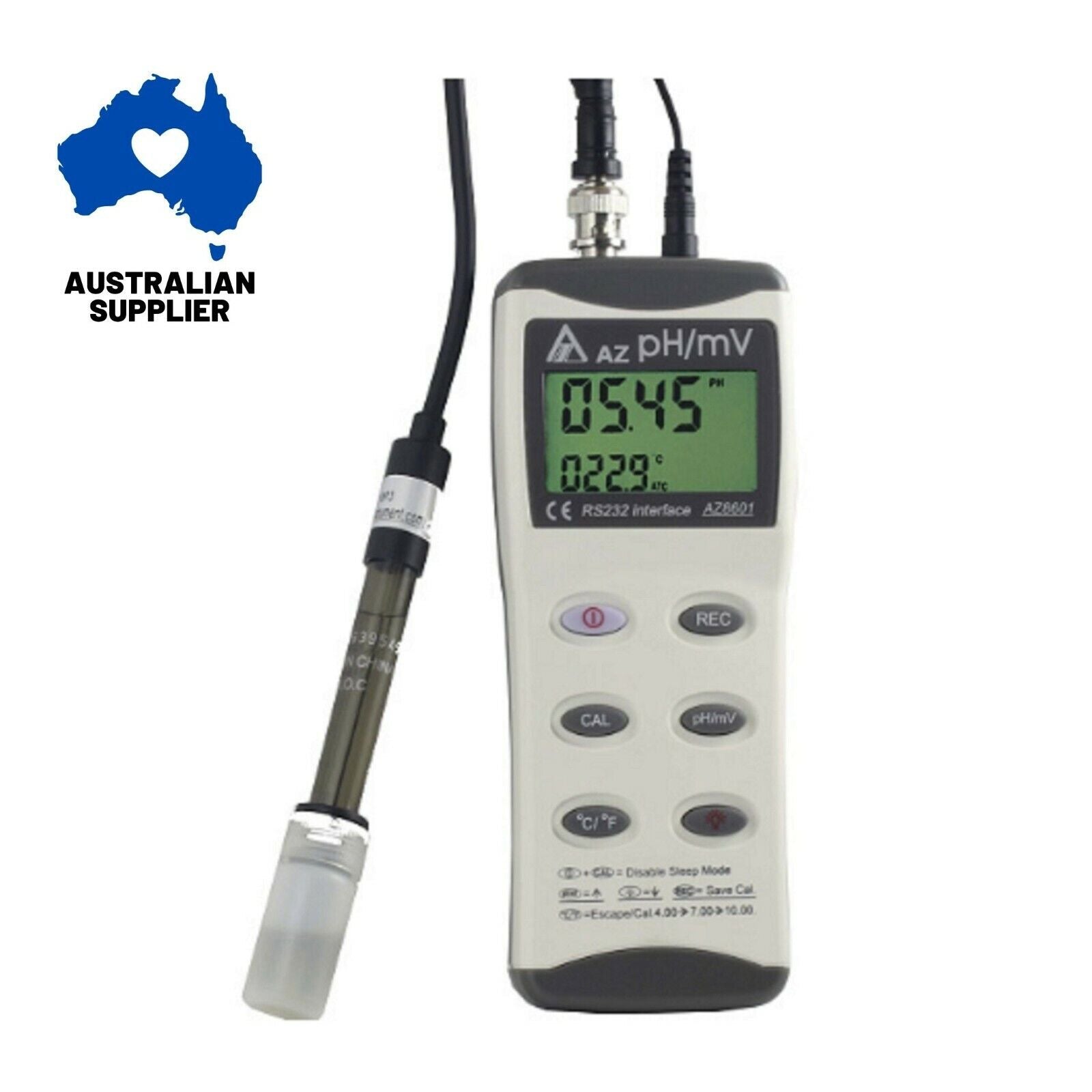 pH MV Temp Water Quality Testing Meter Measure ORP Tester Analyzer ATC