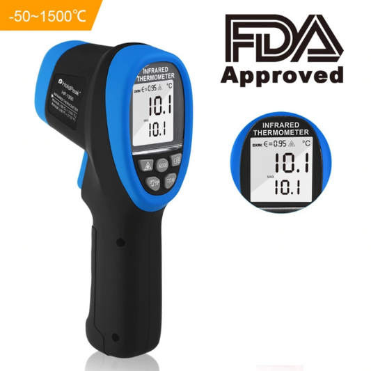 Infrared Thermometer -50-1500℃ Pyrometer IR Temperature Gun Noncontact HP-1500