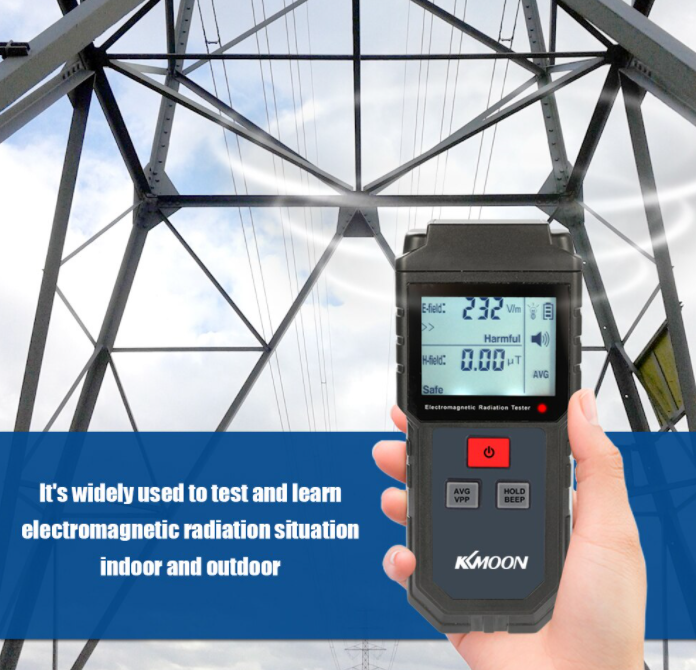 EMF Tester Meter Electromagnetic Radiation Electric & Magnetic Detector Reader