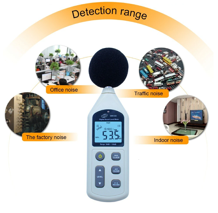 Digital Sound Noise Level Meter reader Tester Digital Measure 30-130 dB GM1357
