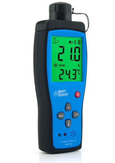 Oxygen Meter Detector O2 Gas Analyzer Reads Monitor In Air Tester 0-25% AR8100
