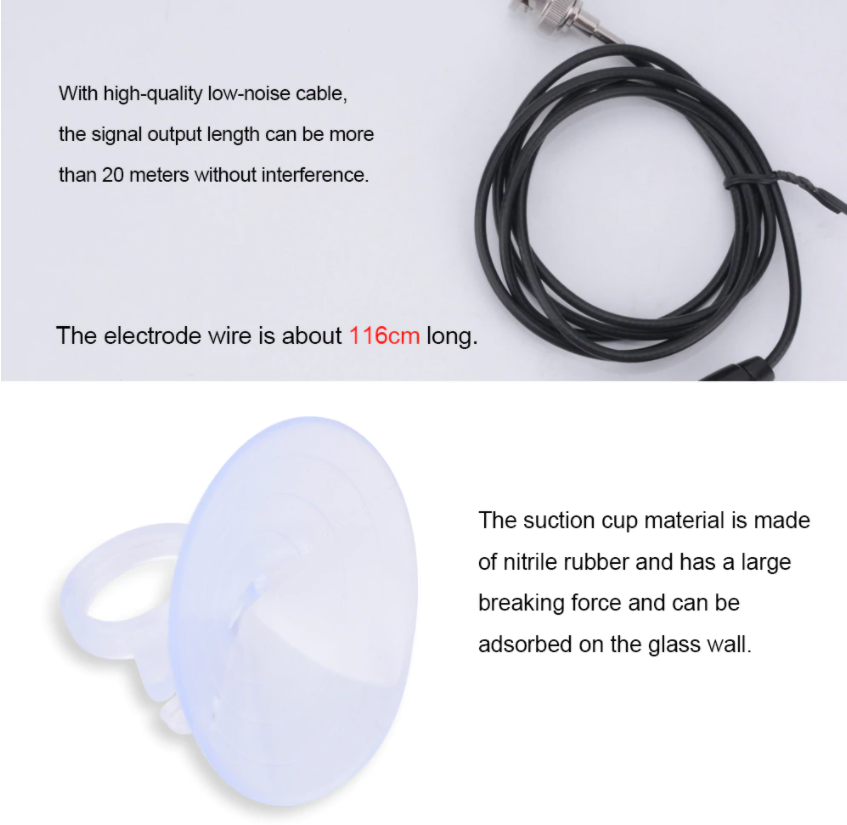 PH Probe Electrode Replacement Sensor BNC 75 cm Cable Aquariums Hydroponics Lab