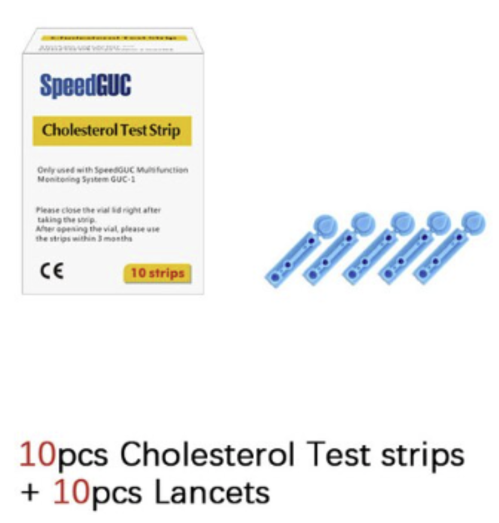 Cholesterol Test Strips 10 Strips 10 Lancet for the SpeedGUC Multifunc