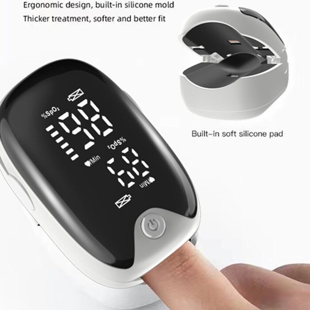 Pulse Oximeter Blood Oxygen Saturation Meter Heart Rate Monitor LED Display