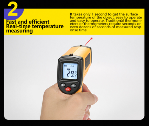 Non Contact Infrared Thermometer Temperature Laser Gun -50 to 400 °C Benetech IR